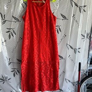Red lace dress size xl